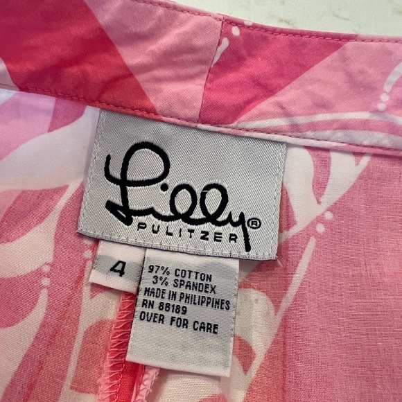 Vintage Lilly Pulitzer Pink Zebra Ankle Pants Flat Front / 4 - Picture 13 of 13